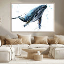 Watercolor Whale Wall Art Canvas Print by MyGreatCanvas | Canvas Wall Art Prints | Photo Prints & Wall Decor