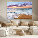 Coastal Sunset Art Beach Canvas Wall Art Print | Ocean Waves by MyGreatCanvas | Canvas Wall Art Prints | Photo Prints & Wall Decor