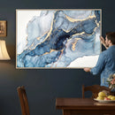 Abstract Art Print - Blue Abstract Canvas Wall Art Print by MyGreatCanvas | Canvas Wall Art Prints | Photo Prints & Wall Decor