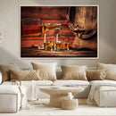 Whiskey and Cigar Canvas Wall Art | 3 Panel Bar Room Decor by MyGreatCanvas | Canvas Wall Art Prints | Photo Prints & Wall Decor