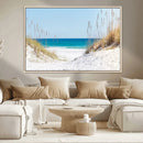 Serene Coastal Dune Path with Ocean View, 3-Panel Beach
