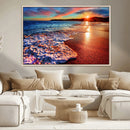 Colorful Coastal Sunset on the Beach Canvas Print, Ocean