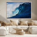 Ocean Wave at Sunset Canvas Art, Large Wall Print of Vibrant