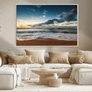 Ocean Beach Wall Art Canvas Print Sunset Artwork Print