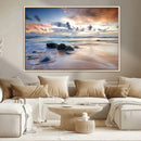 Serene Weather On The Beach Wall Art Canvas Print