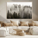 Foggy Mountain Wall Art | 3-Panel Foggy Forest and Mountain
