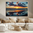 Beach Sunset Print - Stunning Ocean Canvas Artwork with