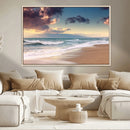 Cloudy Weather Beach Sunset Canvas Print | Sunrise Wall Art by MyGreatCanvas | Canvas Wall Art Prints | Photo Prints & Wall Decor