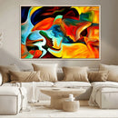 Human Love Figures Abstract Wall Art Canvas Print