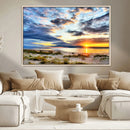 Sunset On The Ocean Wall Art Canvas Print