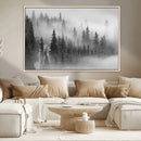 Foggy Misty Forest Canvas Wall Art – Black and White by MyGreatCanvas | Canvas Wall Art Prints | Photo Prints & Wall Decor