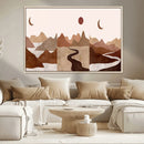 Boho Wall Art Canvas Print Set Mid-Century Prints Bohemian