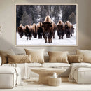 Bison Wall Art Canvas Print- Bison Herd Canvas Wall Art –