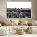 Black and White Highland Cow Canvas Wall Art, Longhorn by MyGreatCanvas | Canvas Wall Art Prints | Photo Prints & Wall Decor