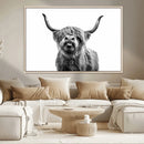 Fanny Scottish Highland Cow Cattle Art Print Farmhouse Wall by MyGreatCanvas | Canvas Wall Art Prints | Photo Prints & Wall Decor