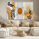 Modern Boho Sun and Leaf Abstract Art – 3-Panel Giclée