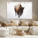 Bison Winter Wall Art Canvas Print For Farmhouse Decor