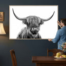 Scottish Highland Cow Cattle Art Print Wall Art Canvas Print