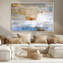 Blue Multi Panel Abstract Wall Art Canvas, Abstract Blue and
