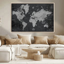 World Map Canvas Print – Detailed Map of the World Wall Art