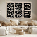Canvas Print Wall Art Abstract Art Boho, Framed Boho Art
