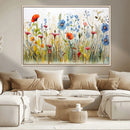 Colorful Wildflower Canvas Wall Art - Vibrant Floral