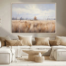 Golden Fields Wall Art Print Canvas – Serene Landscape of