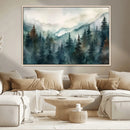 Serenity Forest Wall Art Canvas | Foggy Mountain Landscape