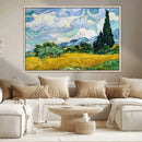Wheatfield With Cypresses By Van Gogh Painting Wall Art
