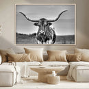 Texas Longhorn Cow Wall Art, Texas Longhorn Canvas, Cattle