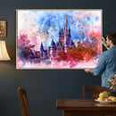 Disney Wall Art: Dreamy Watercolor Cinderella Castle Canvas by MyGreatCanvas | Canvas Wall Art Prints | Photo Prints & Wall Decor