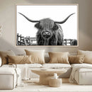 Longhorn Canvas Print, Bighorn Cow Wall Art Canvas Print