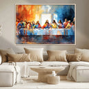 Abstract Watercolor The Last Supper Wall Art