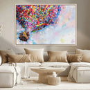 Don't Look Up Movie Canvas Wall Art - Vibrant Floating House