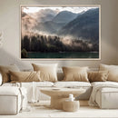 Foggy Mountain Canvas Print Forest Wall Art