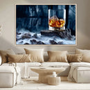 Whiskey Ice Wall Art Canvas Print