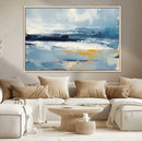 Abstract Ocean Canvas Wall Art - Coastal Blue and Gold by MyGreatCanvas | Canvas Wall Art Prints | Photo Prints & Wall Decor
