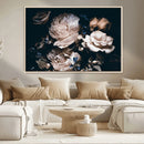 Pink Peonies Flowers Large Canvas Art Print