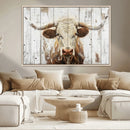 Rustic Longhorn Bull Wall Art Canvas Set – Western-Inspired by MyGreatCanvas | Canvas Wall Art Prints | Photo Prints & Wall Decor