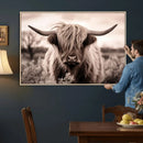 Scottish Cow Longhorn Wall Art Canvas Print by MyGreatCanvas | Canvas Wall Art Prints | Photo Prints & Wall Decor
