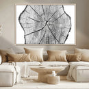 Rustic Tree Ring Wall Art Canvas Print – Framed and Ready to