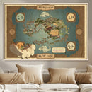 Avatar Wall Art: The Last Airbender Vintage Map - Wall Art