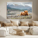 Highland Cow Horn Farm Wall Art Canvas Print