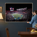 Ben Hill Griffin Stadium Night Game Triple Canvas Wall Art -