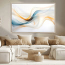 Decorative Turquoise Abstract Wave Wall Art Canvas Print