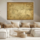 Vintage Game of Thrones Map Wall Art | Westeros and Essos