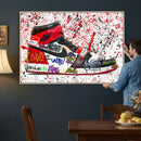 Jordan Shoes Graffiti Wall Art Canvas Print- Jordan Graffiti by MyGreatCanvas | Canvas Wall Art Prints | Photo Prints & Wall Decor