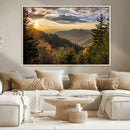 Sunrise Over the Smoky Mountains Canvas Wall Art –