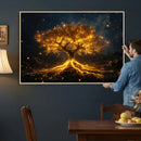 Golden Tree of Life Canvas Wall Art Print - Majestic Glowing by MyGreatCanvas | Canvas Wall Art Prints | Photo Prints & Wall Decor