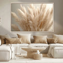 Pampas Grass Canvas Wall Art - Elegant Neutral Decor for